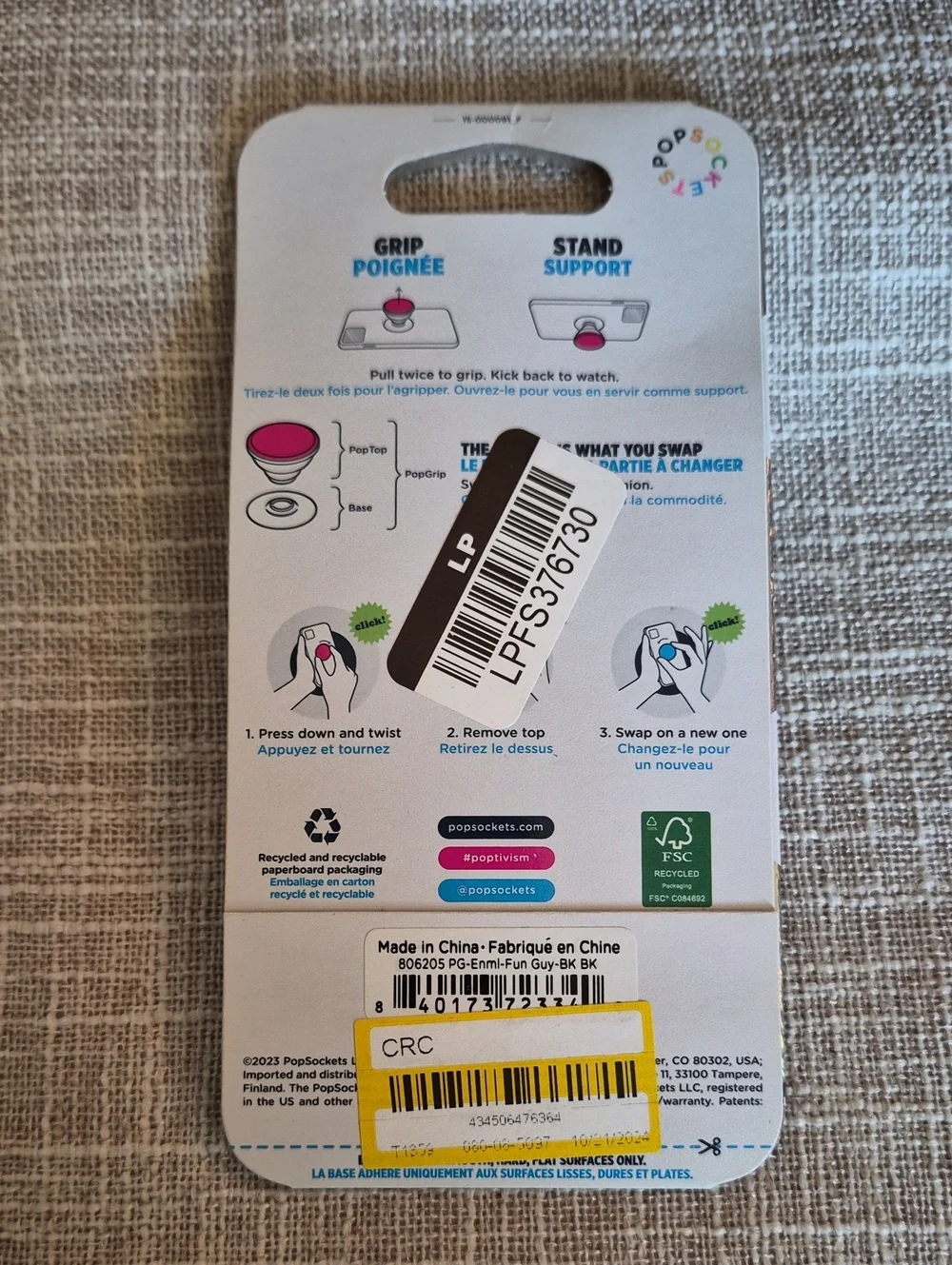 PopSockets Premium PopGrip Floral Multicolor NWT